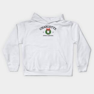 Charlotte, North Carolina Christmas Kids Hoodie